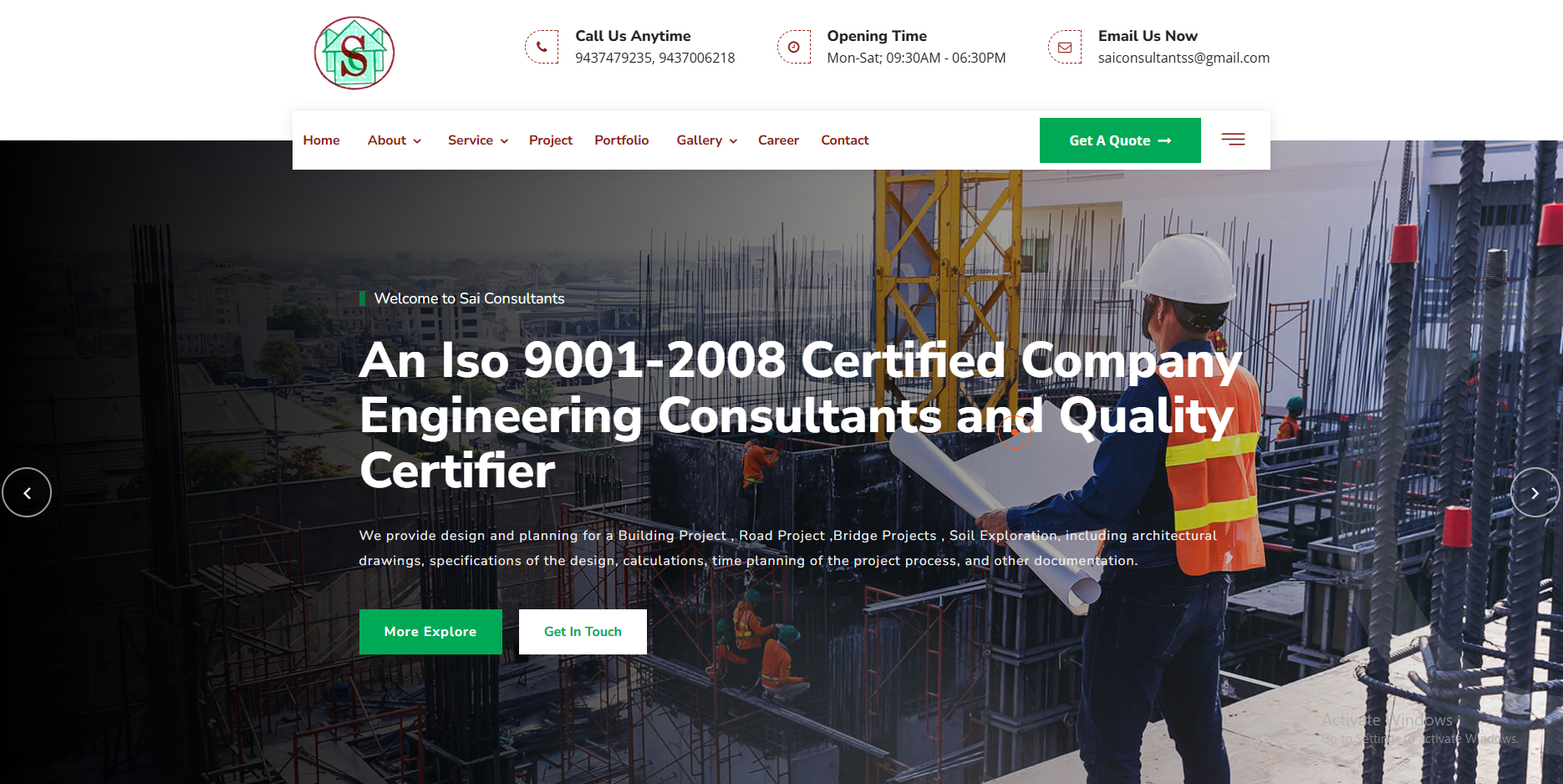 Sai Consultants website preview