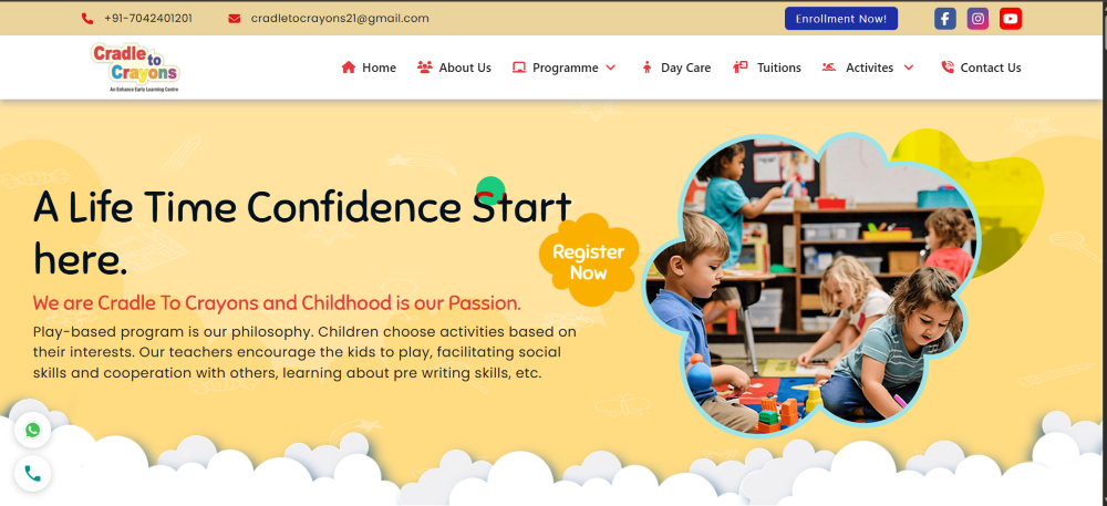 Cardle to Crayons website preview