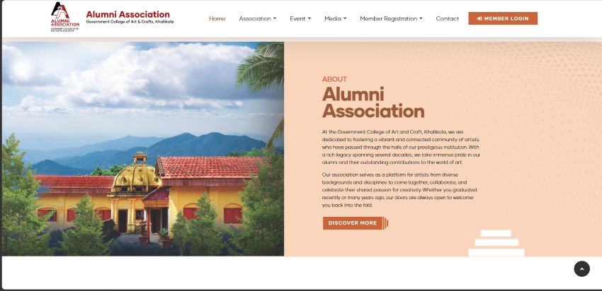 Alumni Association website preview